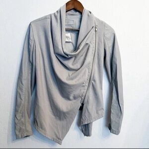 Blank NYC Faux Leather Cotton Moto Jacket Zip Stretch XS​